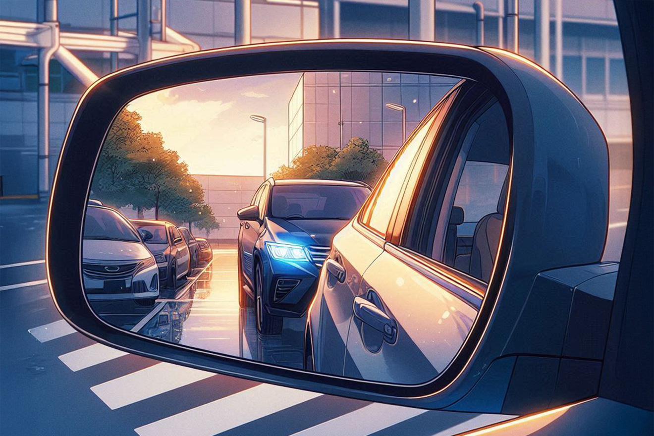 サイドミラーで白線が見えない原因は？