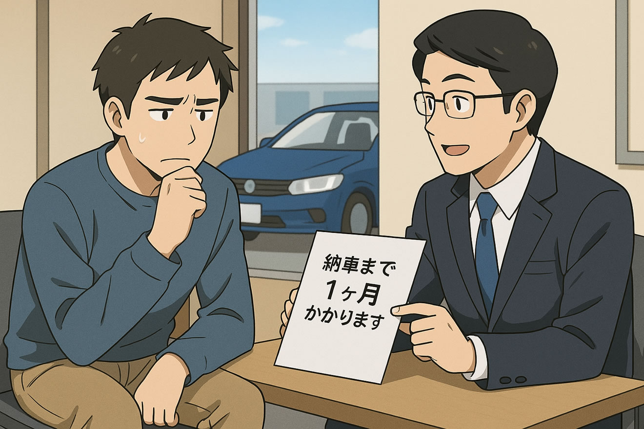 中古車の納車まで1ヶ月かかる