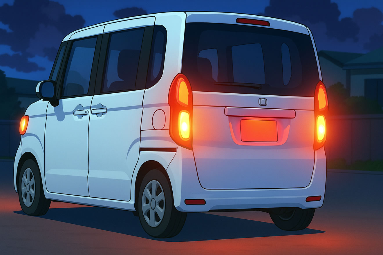 N-BOXのブレーキランプが消えない