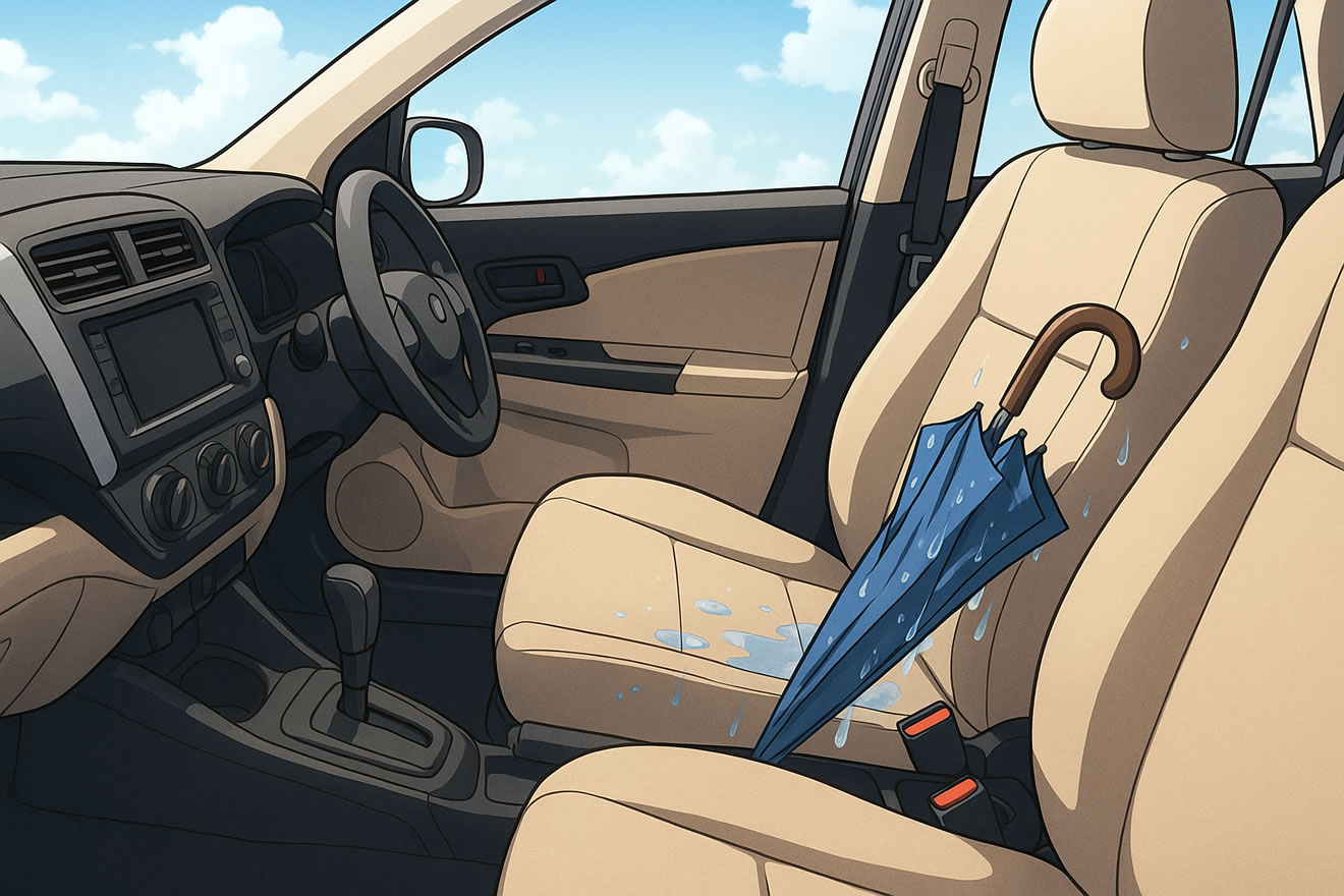 車の傘はどこに置く？