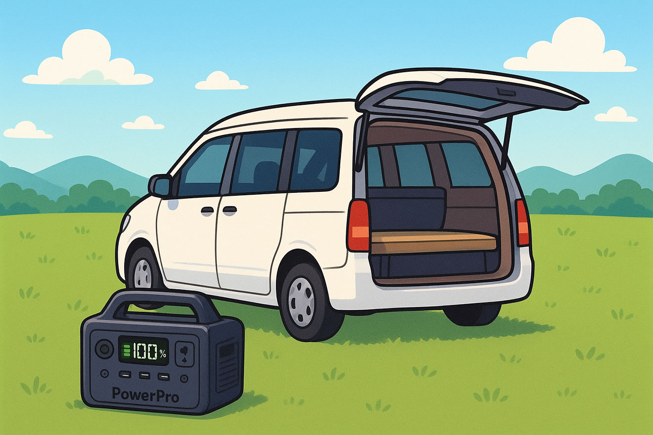 車中泊とポータブル電源